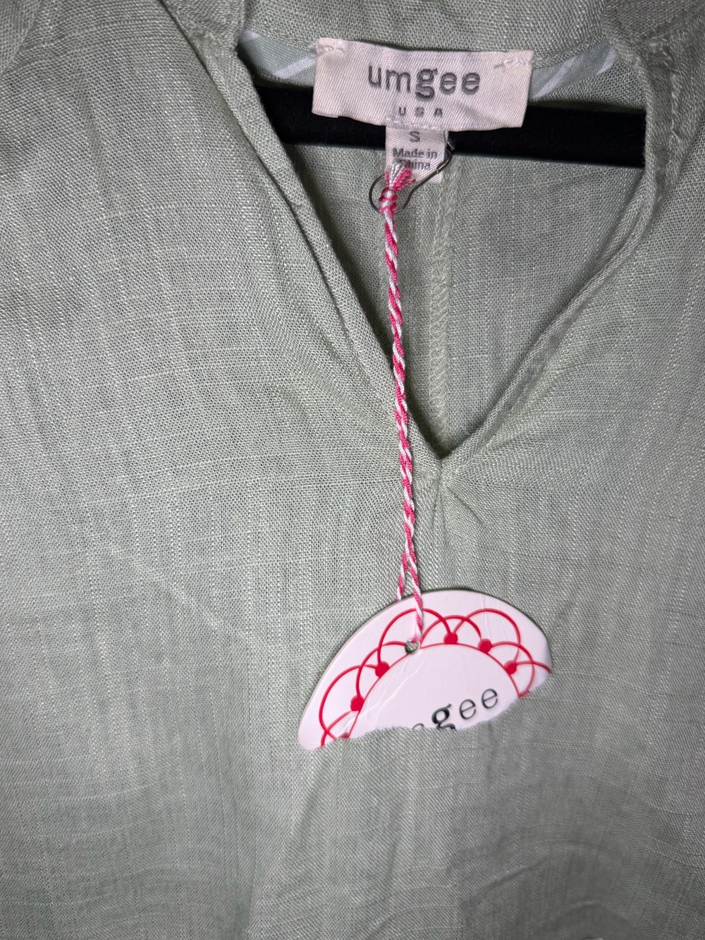 Umgee Sage Green Babydoll Blouse - Picture 8 of 8